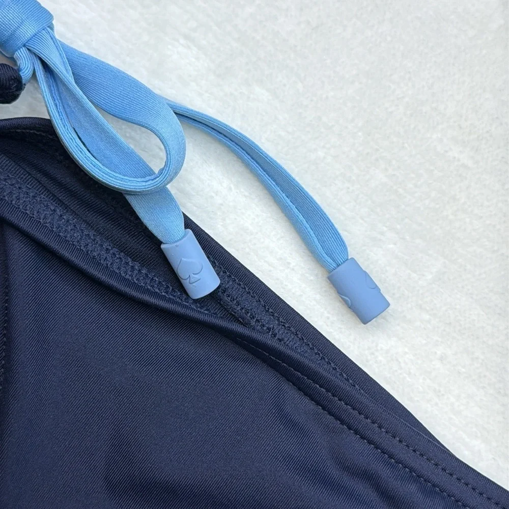 Kate Spade ♠️ Navy Blue String Bikini Bottom- Size Large- NWT